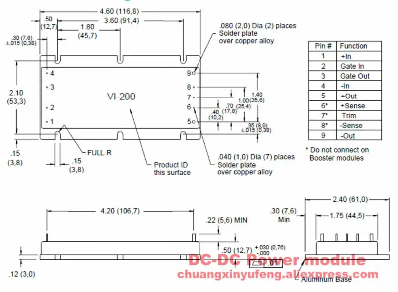 VI-2N0-CU VICOR силовой модуль DC-DC преобразователя VI-2N0-EU DC48V-5V200W40A изолированный питания