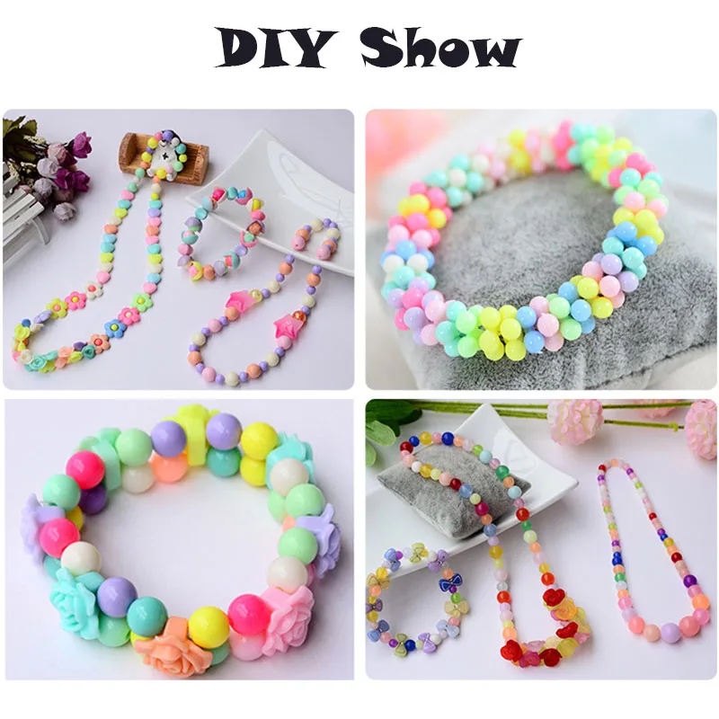 500-580 шт. с коробкой и инструментом Diy детские бусы игрушки игрушка для обучения