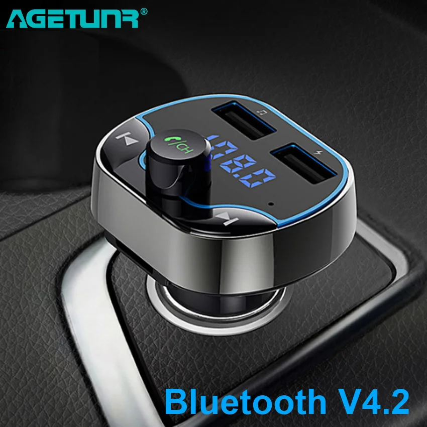 Автомобильный MP3 плеер AGETUNR Bluetooth 4 2 приемник fm передатчик USB Автомобильное