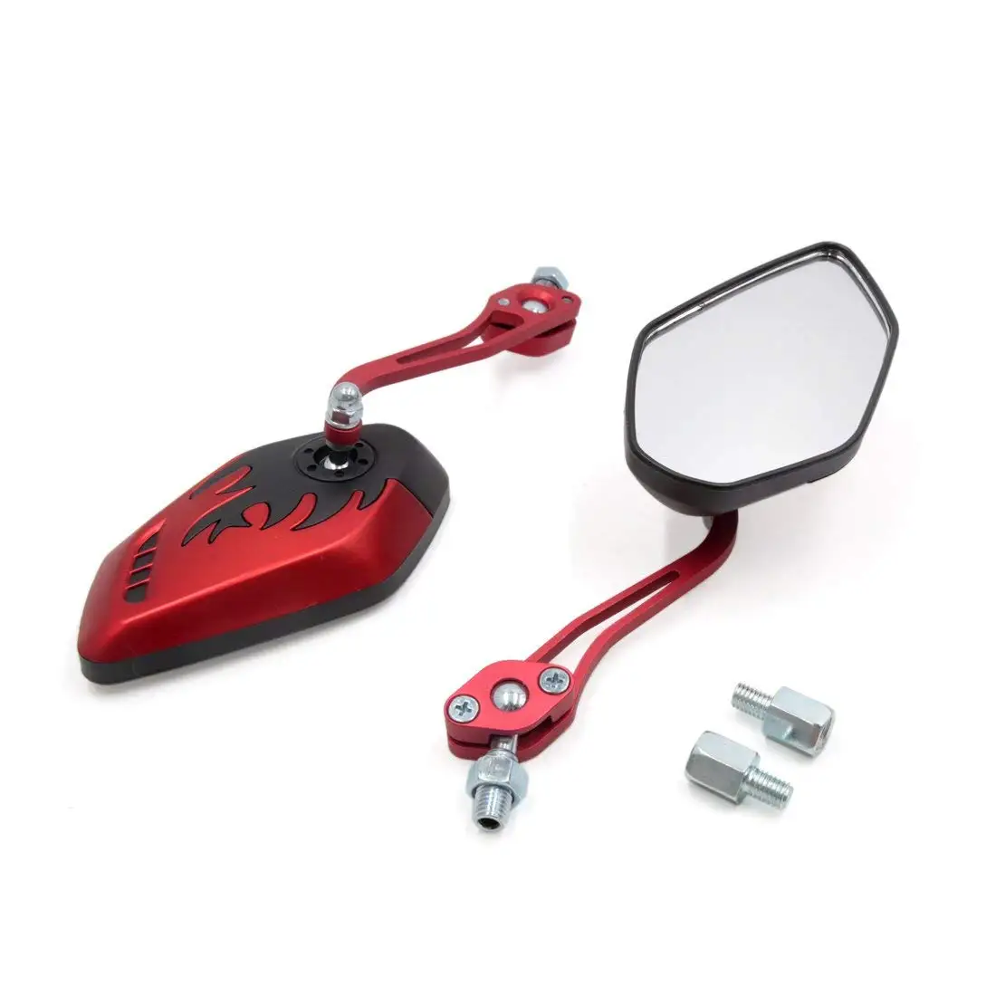 

uxcell 8mm 10mm Thread Dia Motorcycle Motorbike Modified Rearview Mirror Red