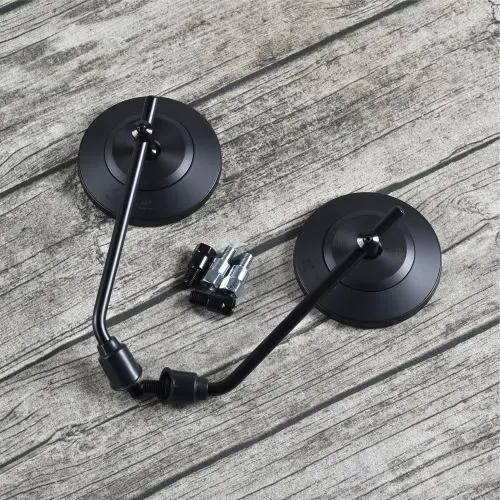 Black a set Регулируемое по длине зеркало заднего вида мотоциклы Универсальный Ретро Высокопрочный инженерный пластик - Цвет: Black a set