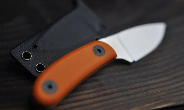 Оранжевый PSRK CANDIRU 12C27 лезвие G10 ручка EDC фиксированный нож Открытый Походный нож Инструмент Выживания Охотничий Тактический нож универсальный инструмент EDC - Цвет: Оранжевый