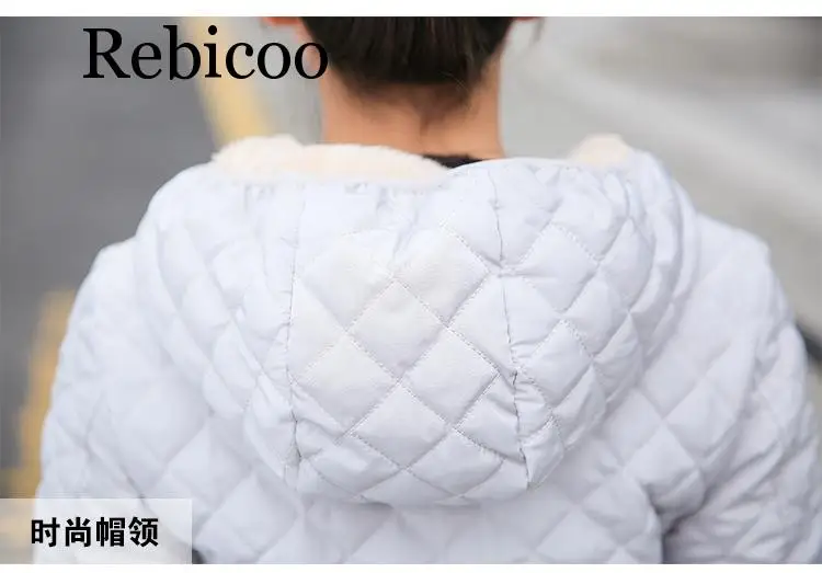 

Autumn 2019 New basic jackets Female Women Winter plus velvet lamb hooded Coats Cotton Winter Jacket Womens Outwear coat