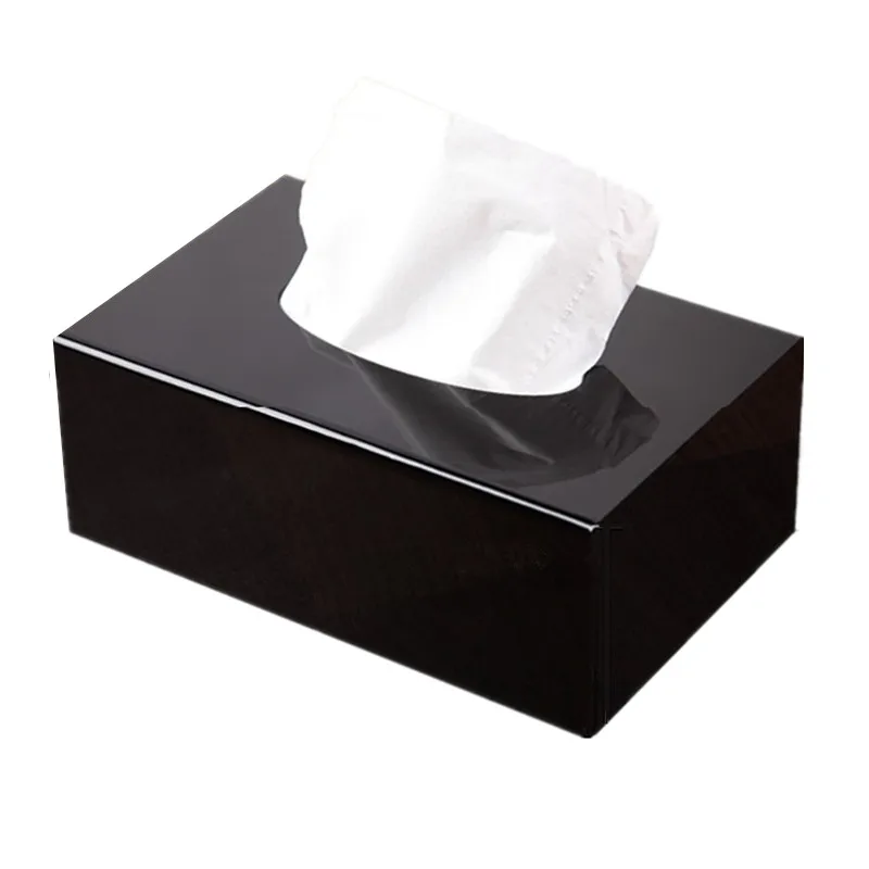 Рождественский подарок акриловая коробка для одноразовых салфеток черный