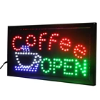 Светодиодный неоновый светильник в деловом стиле CHENXI с открытым кофе, вывеска ВКЛ.ВЫКЛ., с цепочкой, 19*10 дюймов, внутренний рекламный дисплей с окошком