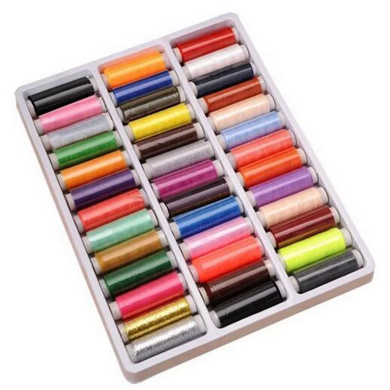 39 Spool Mixed Color Полный 39 цветов вышивка нить для шитья устройство намотки на катушку промышленная нить полиэфирная нить ручная стежка DIY Ручная работа поставки - Цвет: 39 Spool Mixed Color