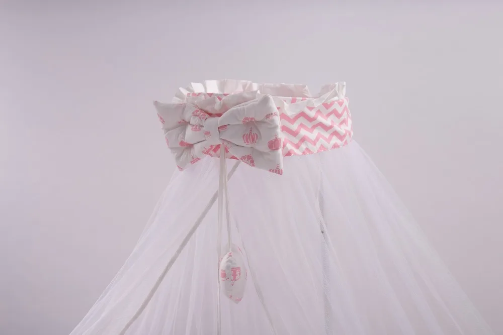 7 шт. Розовый Модный комплект постельного белья для новорожденных детская