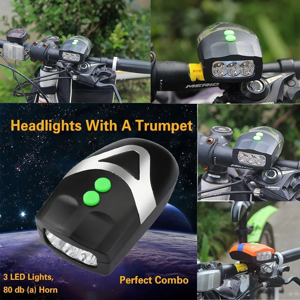 Фонарь велосипедный 2 в 1 3 светодиода 4 модели|cycling headlights|bike accessories lightcycling light |