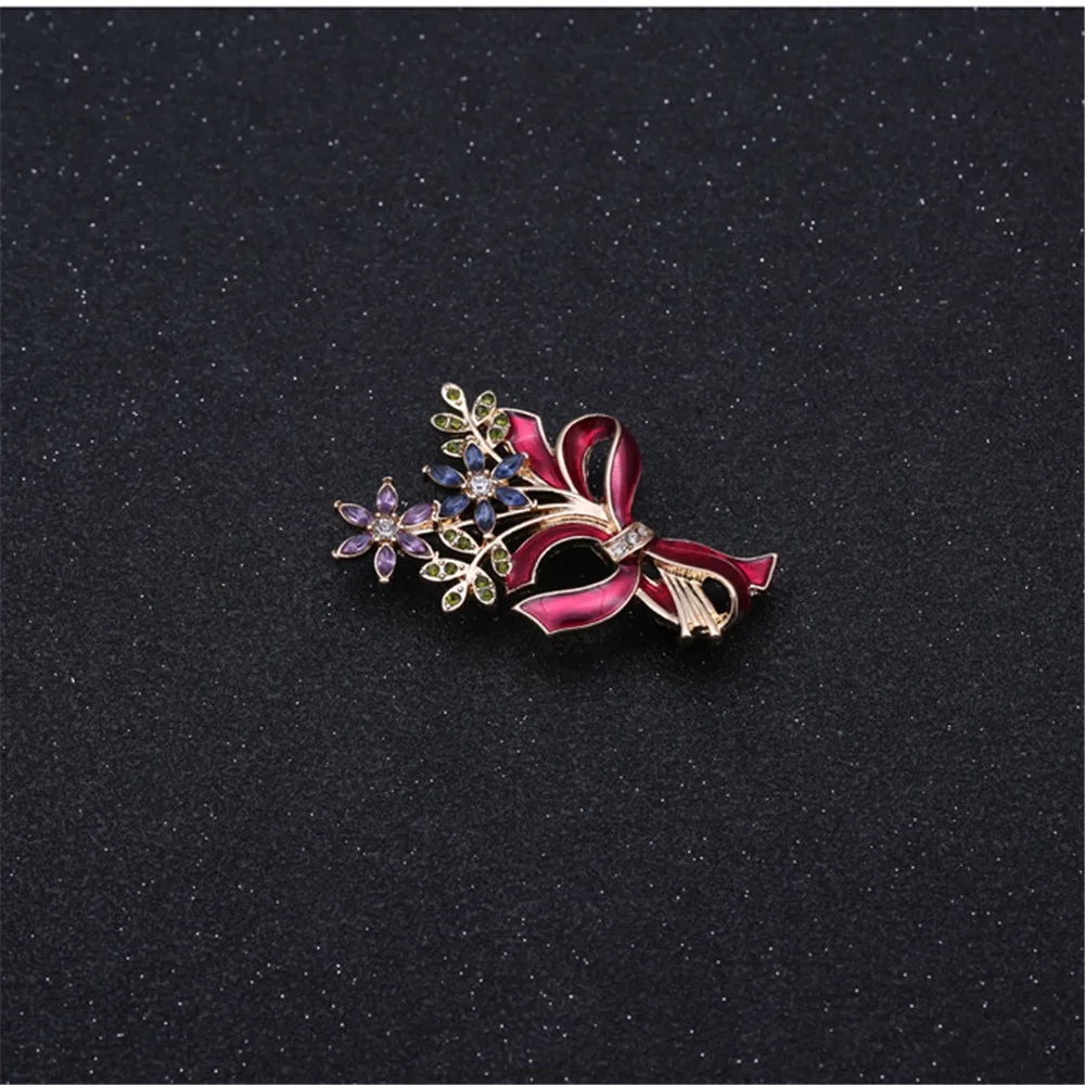 Бесплатная доставка модные новые цветы Бант капли эмалированной глазури нежные