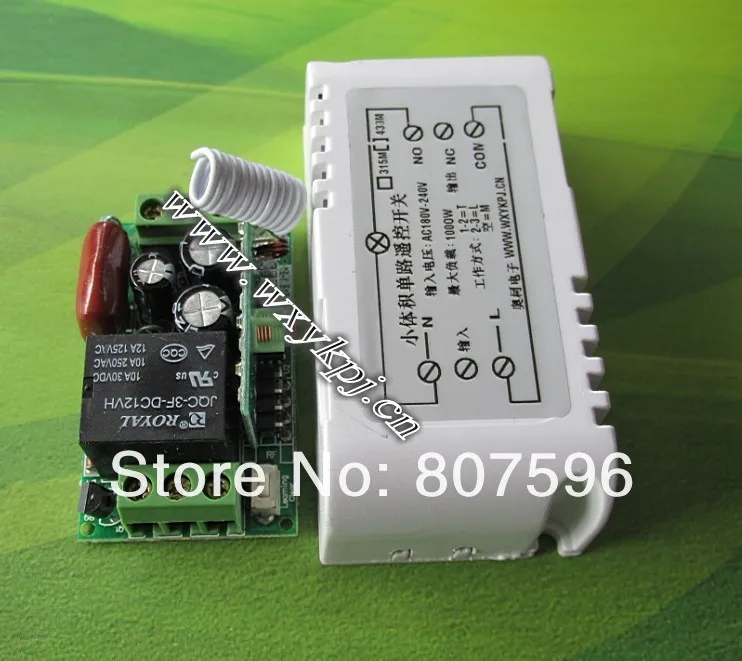 315 МГц 433 AC180V 220V 240V1500W 10a 1CH RF Беспроводной переключатель системы дистанционного