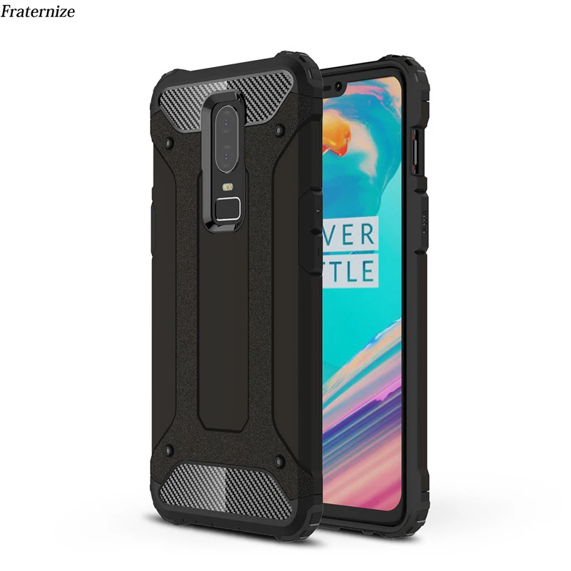 Oneplus 6 Чехол резиновый защитный жесткий чехол для телефона a6000 TPU + PC гибридный