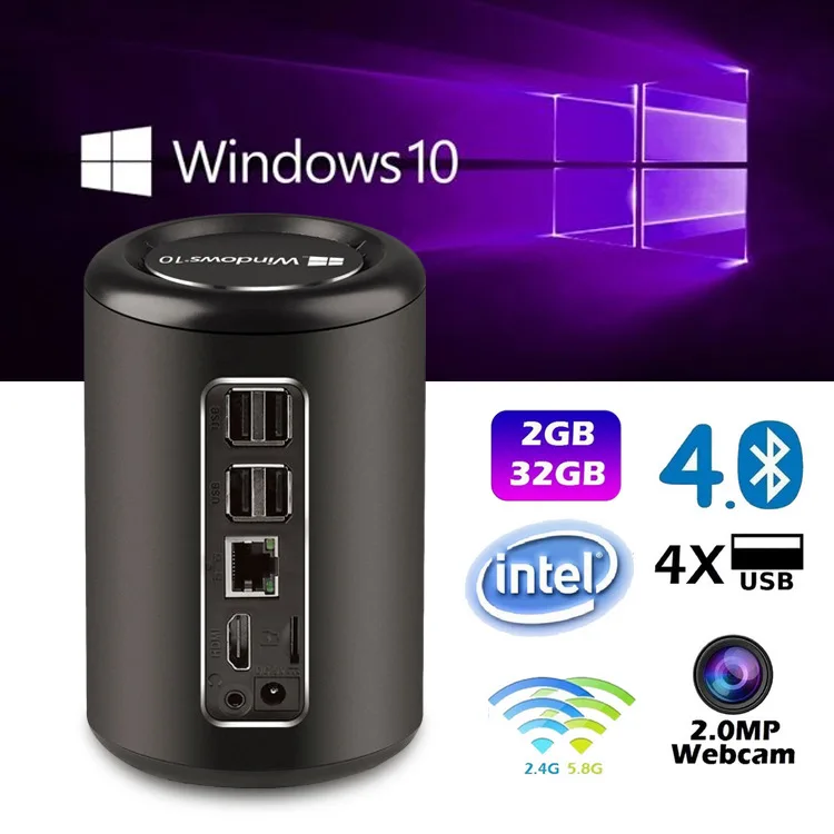 Мини ПК Windows 10 2 ГБ/32 ГБ G2 TV Box Inte l Bay Trail CR Z3736F четырехъядерный 1 8 ГГц камера Мп Смарт