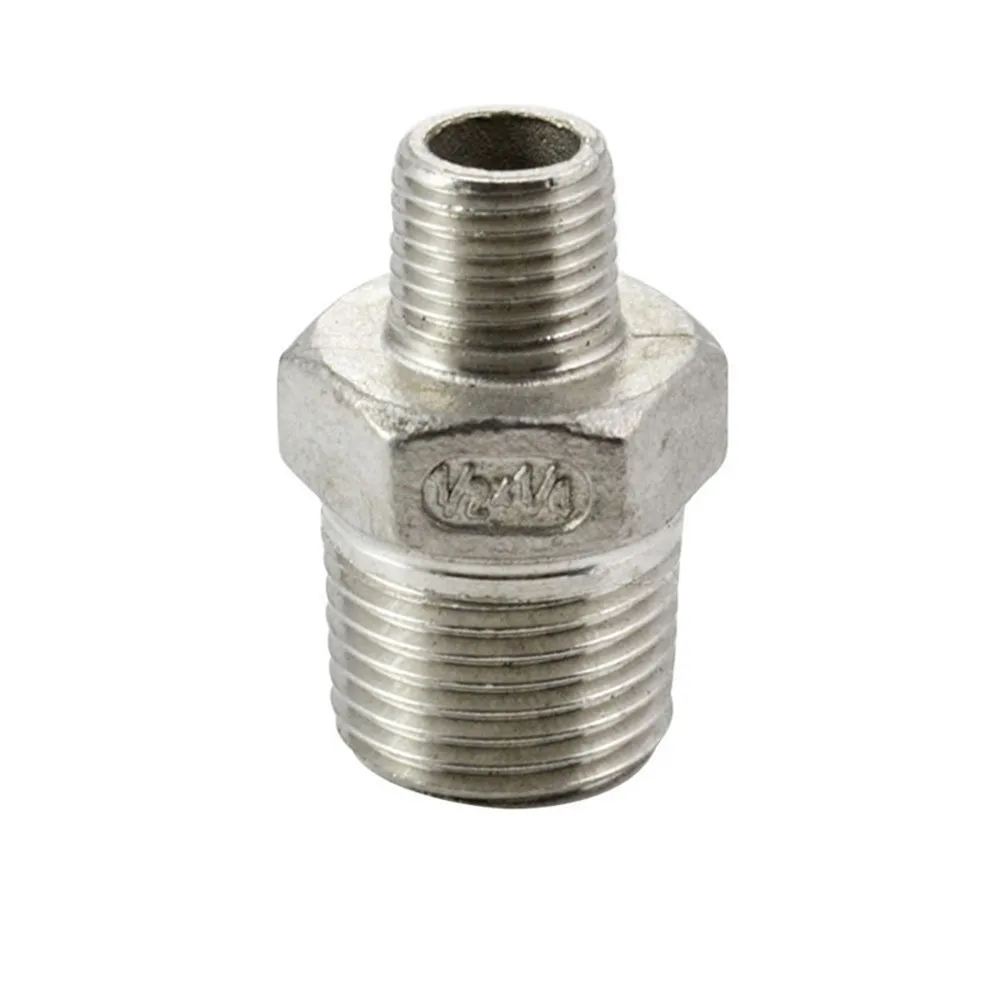 

High Quality 1 PC New 1/2"x1/4" Male Hex Nipple Threaded Reducer Pipe Fitting Stainless Steel 304 NPT SA534 P50