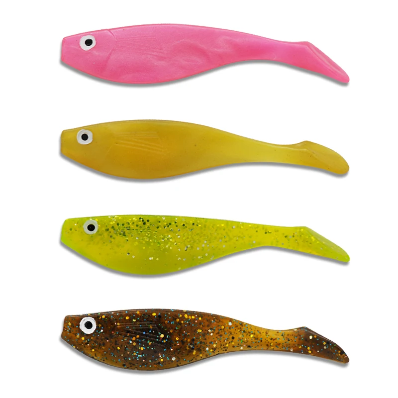 

Soft Fishing Lure 10cm 7.1g 6pcs 4 colors Silicone Fish Bait Carp Bass Isca Artificial Para Pesca Winter Leurre Peche Wobbler