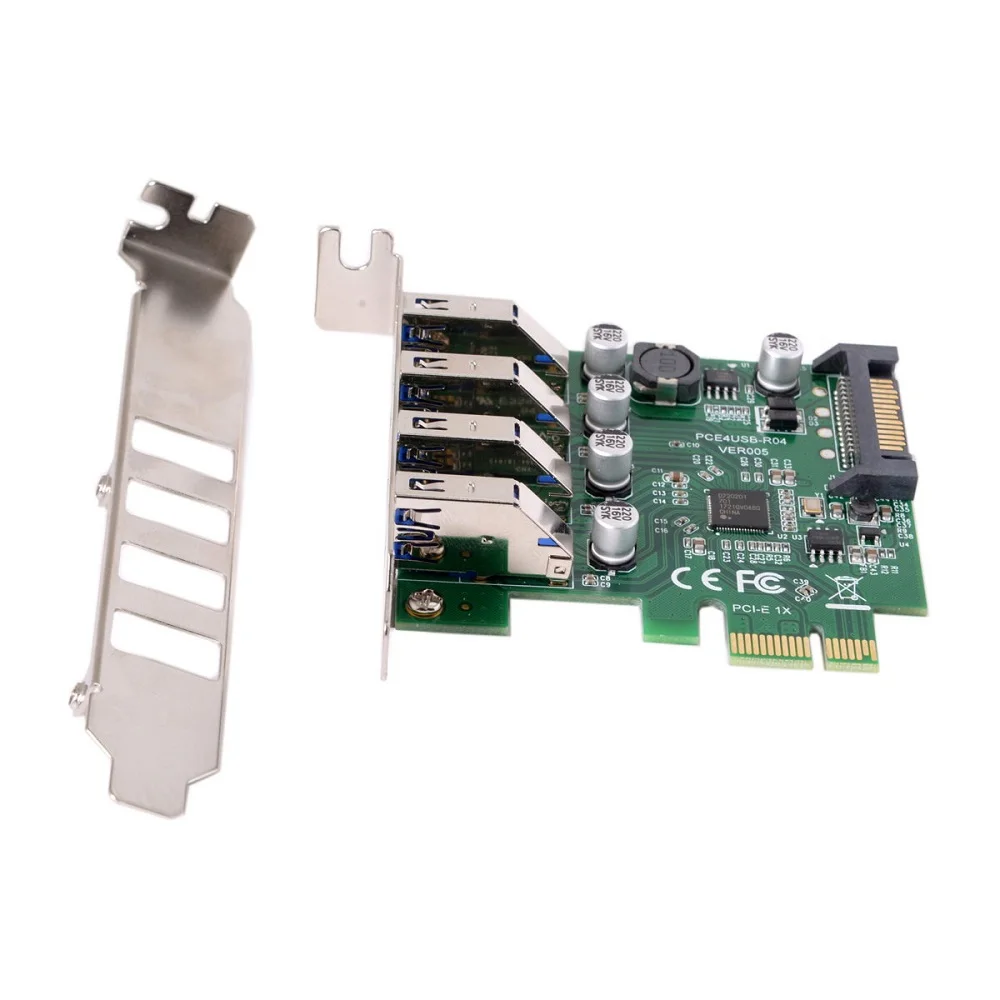 Плата расширения Cablecc с 4 портами PCI E на USB 3 0 5 Гбит/с|USB-хабы| |