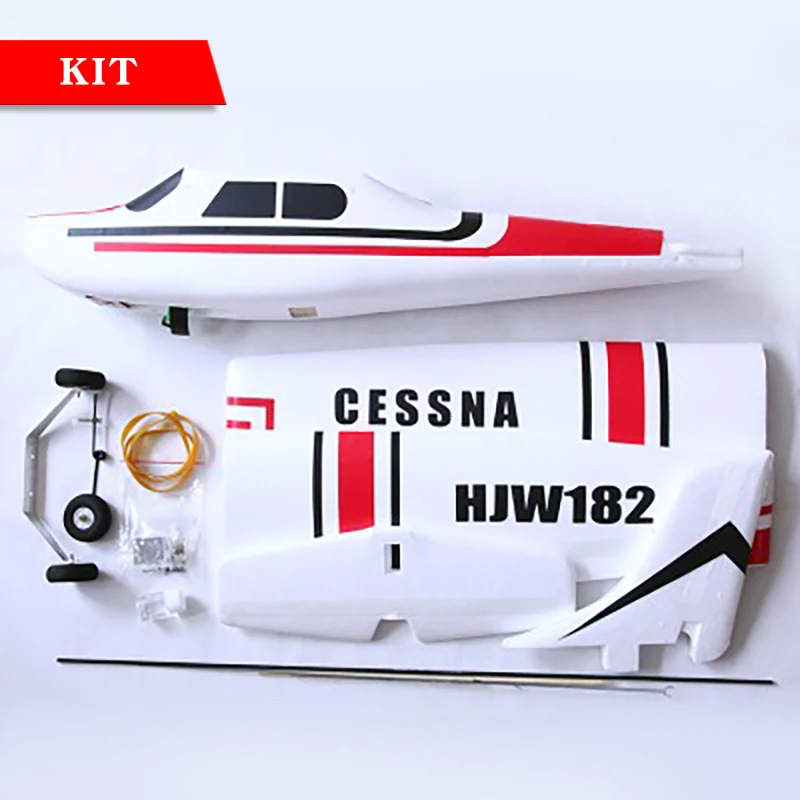 Cessna HJW182 1200 мм размах крыльев EPO тренер для начинающих RC самолет комплект для RC моделей игрушки дистанционного управления - Цвет: KIT