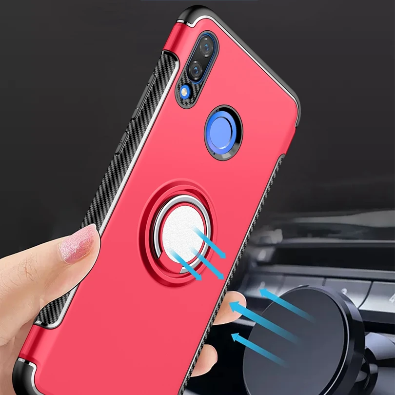 Для Huawei Nova 3 / Nova3 6 &quotчехол для автомобиля Броня чехол с кольцом подставка кожа