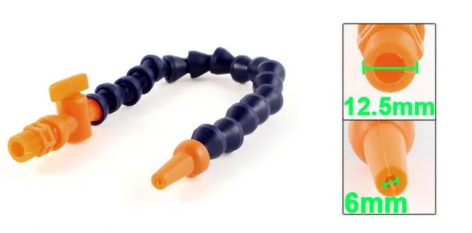 

CNC Machine Plastic Switch Flex Water Oil Coolant Pipe Hose 1/4PT Thread 5pcs