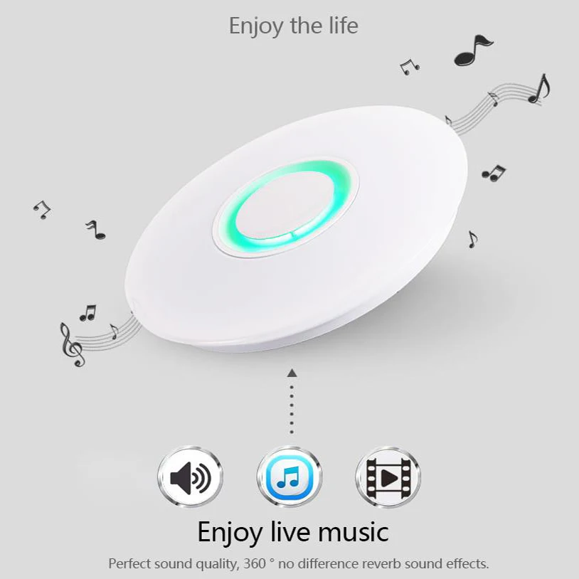 Rgb bluetooth светодиодные музыка потолочные светильники APP дистанционного Управление акрил светодиодная лампа с регулировкой освещения 110 220 V 24 W Lamparas де Techo крепление для светодиодов