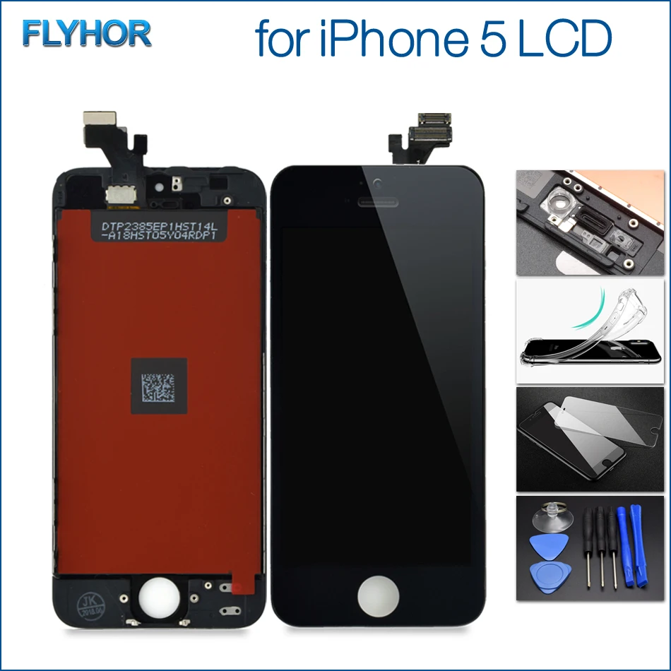 AAA + качество ЖК-дисплей для iPhone 5 Дисплей Сенсорный экран 5S Digitizer Замена 6 S сборки с
