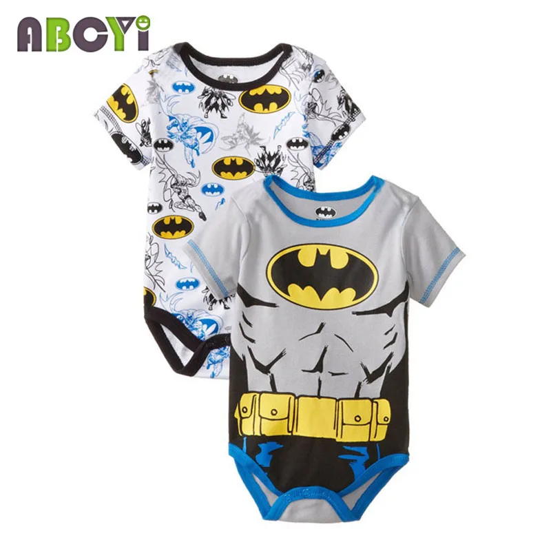 Одежда для новорожденных малышей Ropa Bebe хлопок короткий рукав с рисунком СУПЕРМЕНА для малышей, детский комбинезон, костюм «Бэтмен» на день рождения детская одежда с фантазийным рисунком, одежда