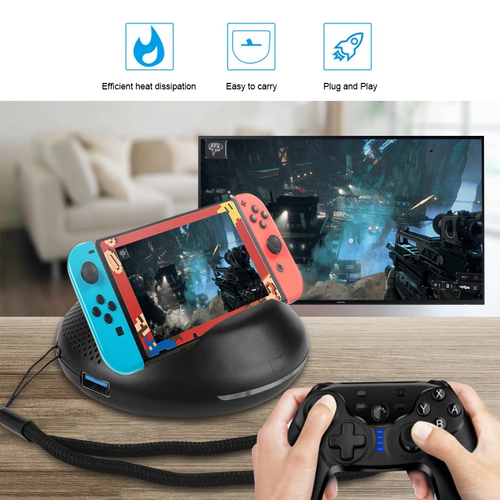 Портативная игровая Подставка для зарядки HDMI ТВ док станция конвертер