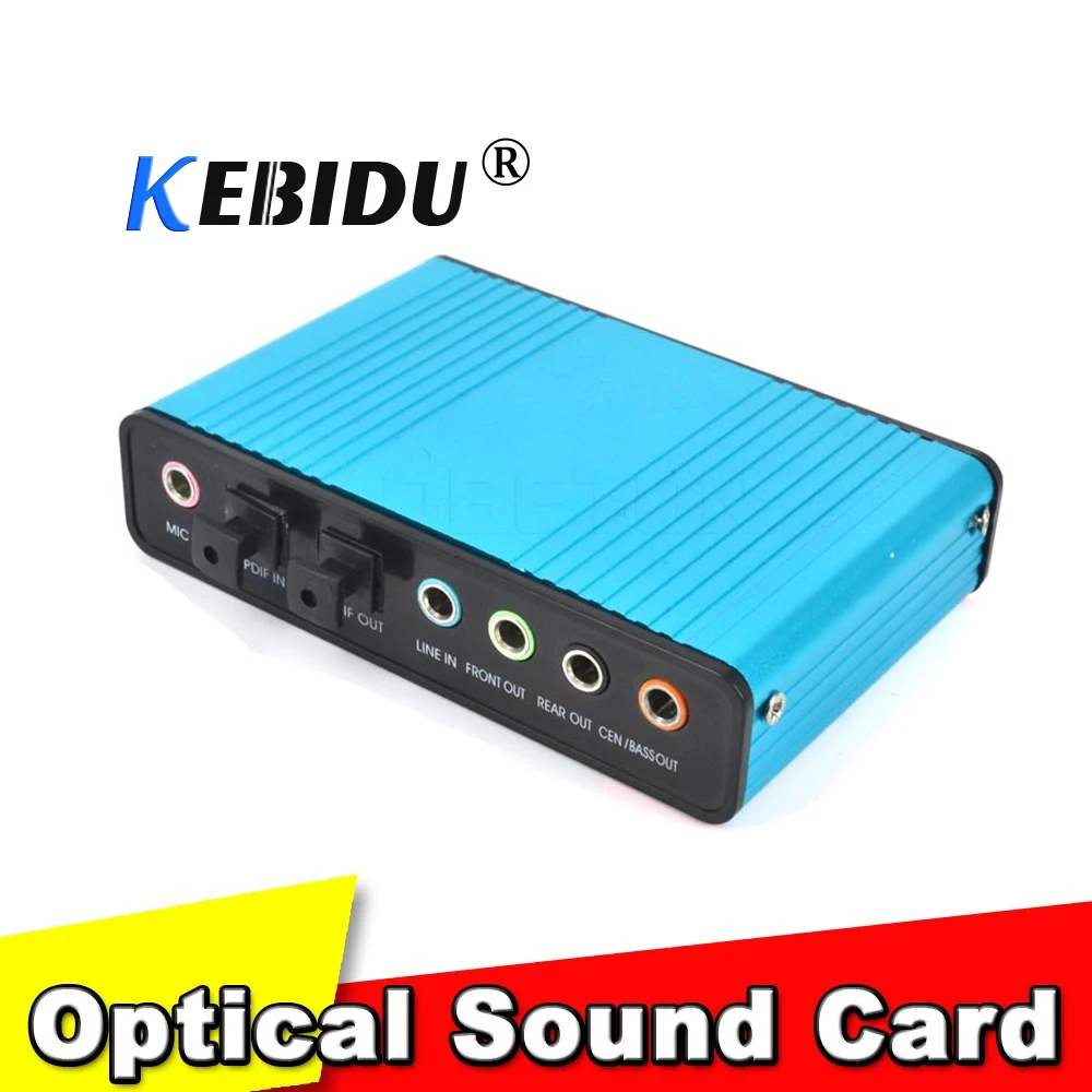 Внешняя звуковая карта kebidu USB 2 0 6 канальная 5 1 оптическая внешняя объемного