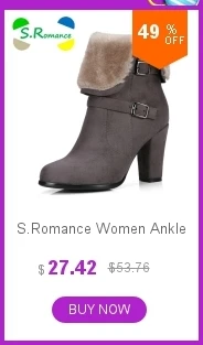 S. Romance/женские ботинки, большие размеры 34-43 модные зимние ботинки с круглым носком женские зимние сапоги до колена без шнуровки женская обувь черный, белый цвет, SB163