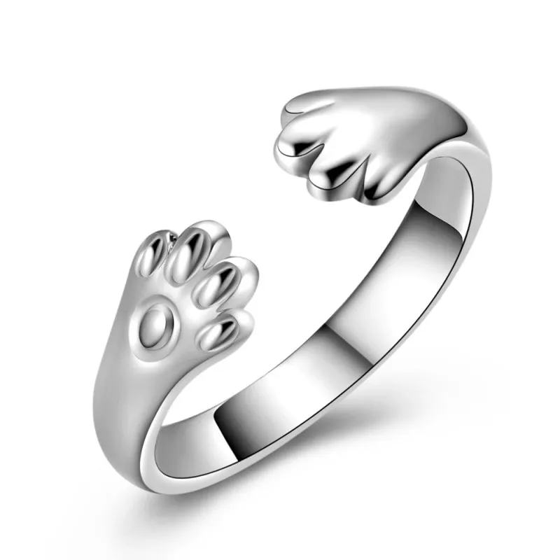 Женское Открытое кольцо с кошачьими ушками|cat ring|paw ringring female |