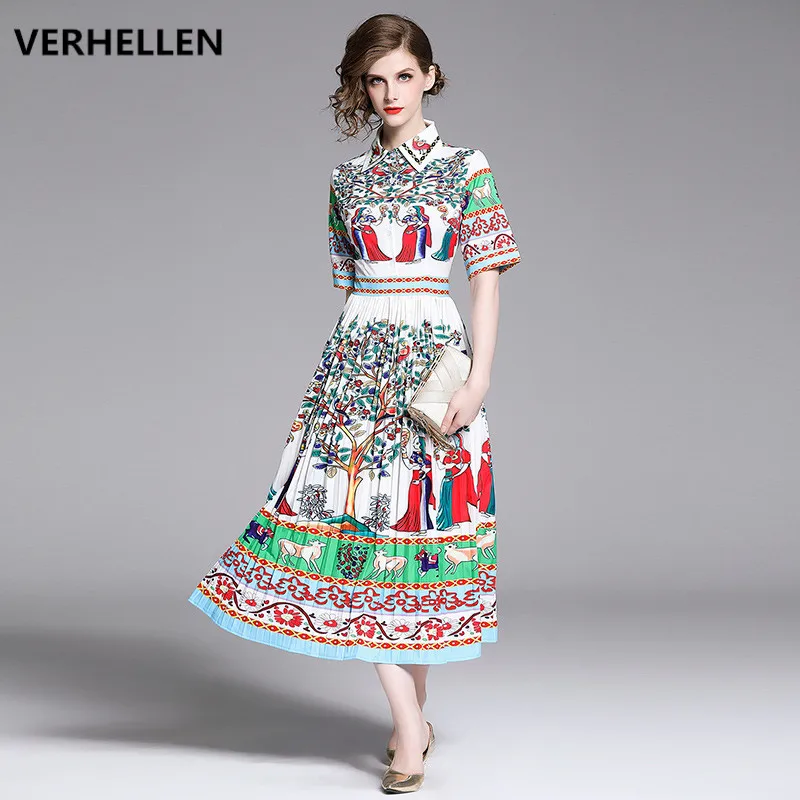Женское плиссированное платье VERHELLEN длинное дизайнерское миди с коротким