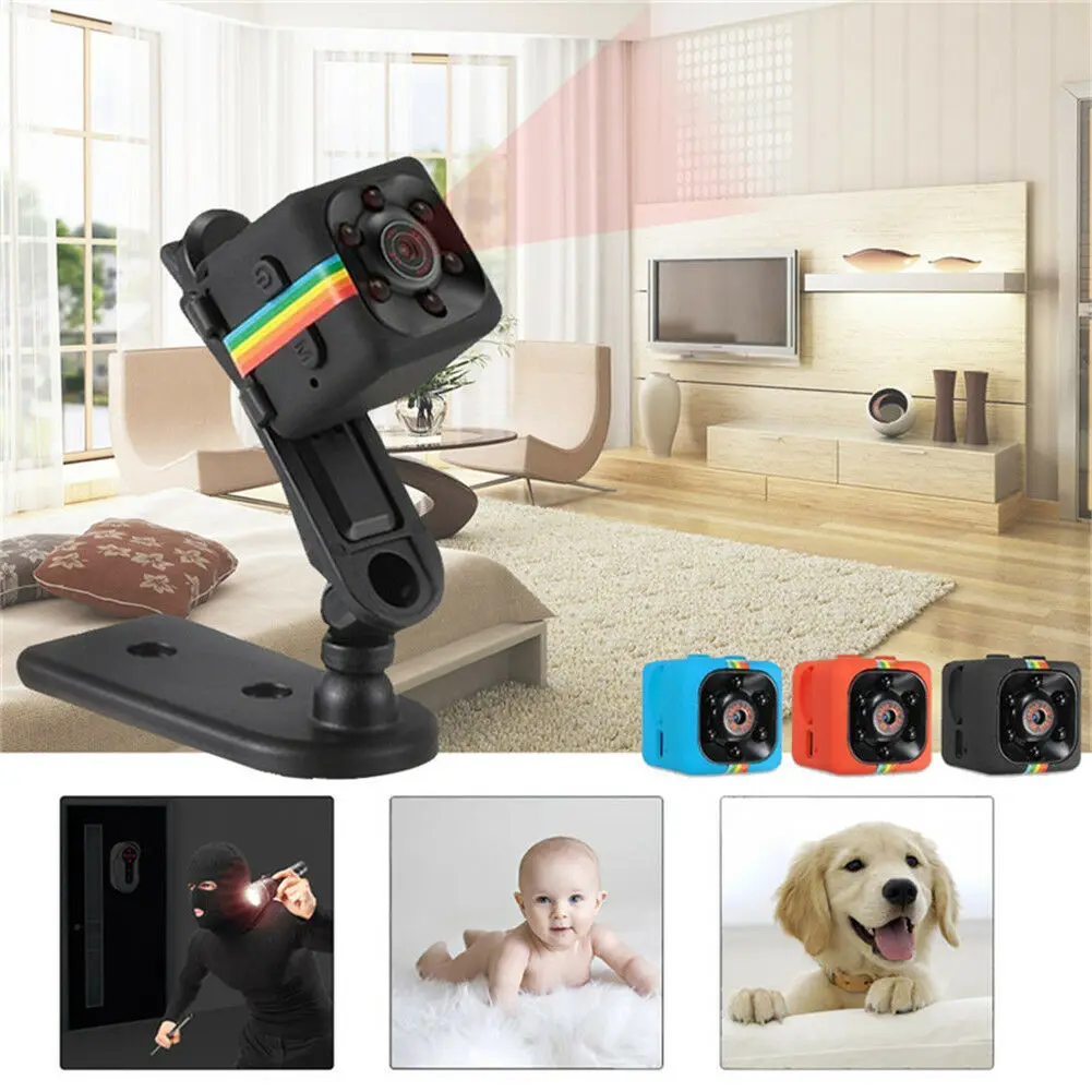 SQ11 Mini Camera 1080P Video Recorder Digital Cam Micro Full HD IR Night Vision Red | Безопасность и защита