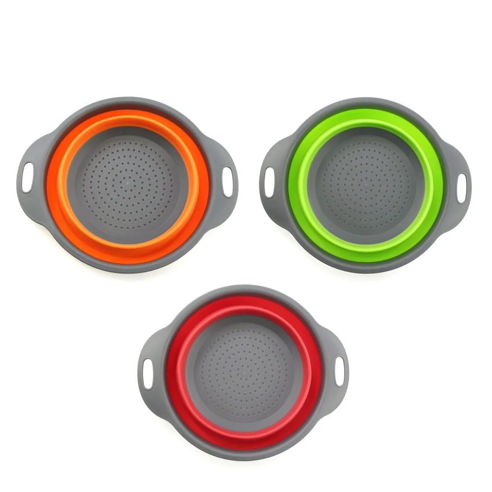 1 шт. складной силиконовый дуршлаг с ручкой | Дом и сад