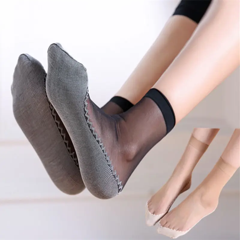 

1 Pairs Women Thin Elastic Girl Short Socks Transparant See-through Ankle Low Cut Ballet Sock Accessories