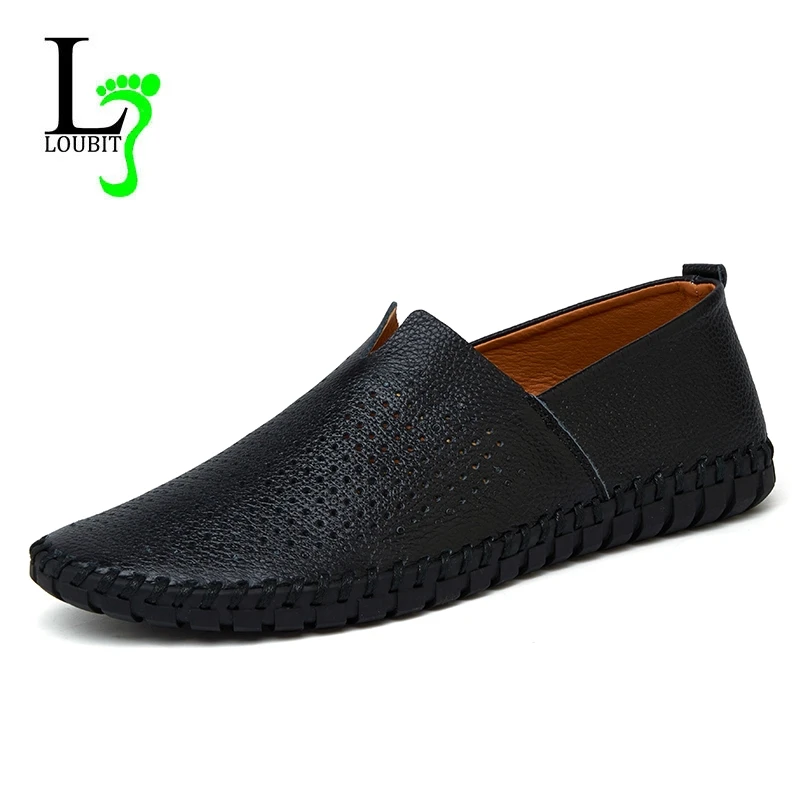 2019 Men Casual Shoes Flats Summer Brethable Genuine Leather Business Work Loafers Zapatos Hombres Big Size 47 | Обувь