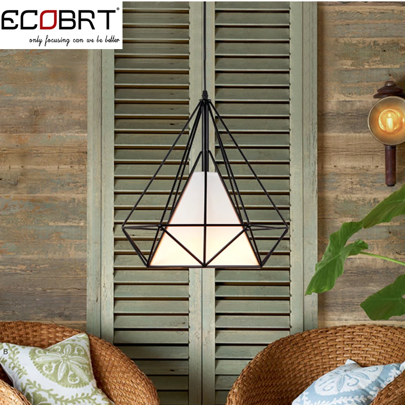ECOBRT Black Loft Cord Pendant Lamps Lights Brief Style hanging Lighting with E27 socket indoor dinning room light | Освещение
