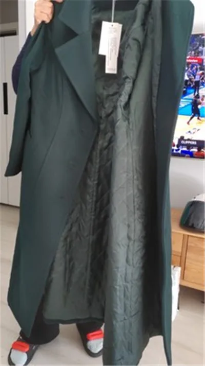 Длинное шерстяное Женское пальто, Осень-зима, плюс размер, 5XL, шерсть, кашемировое пальто, женское тонкое, удлиненное, элегантное, шерстяное пальто 2479