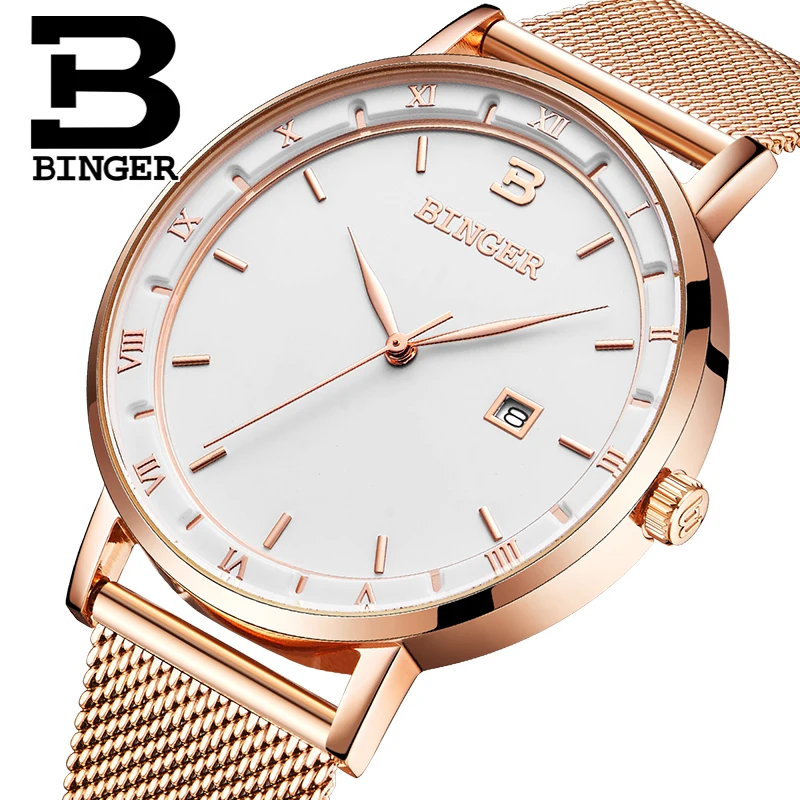 

Switzerland BINGER Men Watches Luxury Brand Watch Men Quartz reloj hombre Japan Miyota Movement Waterproof Wristwatches B2001M-4