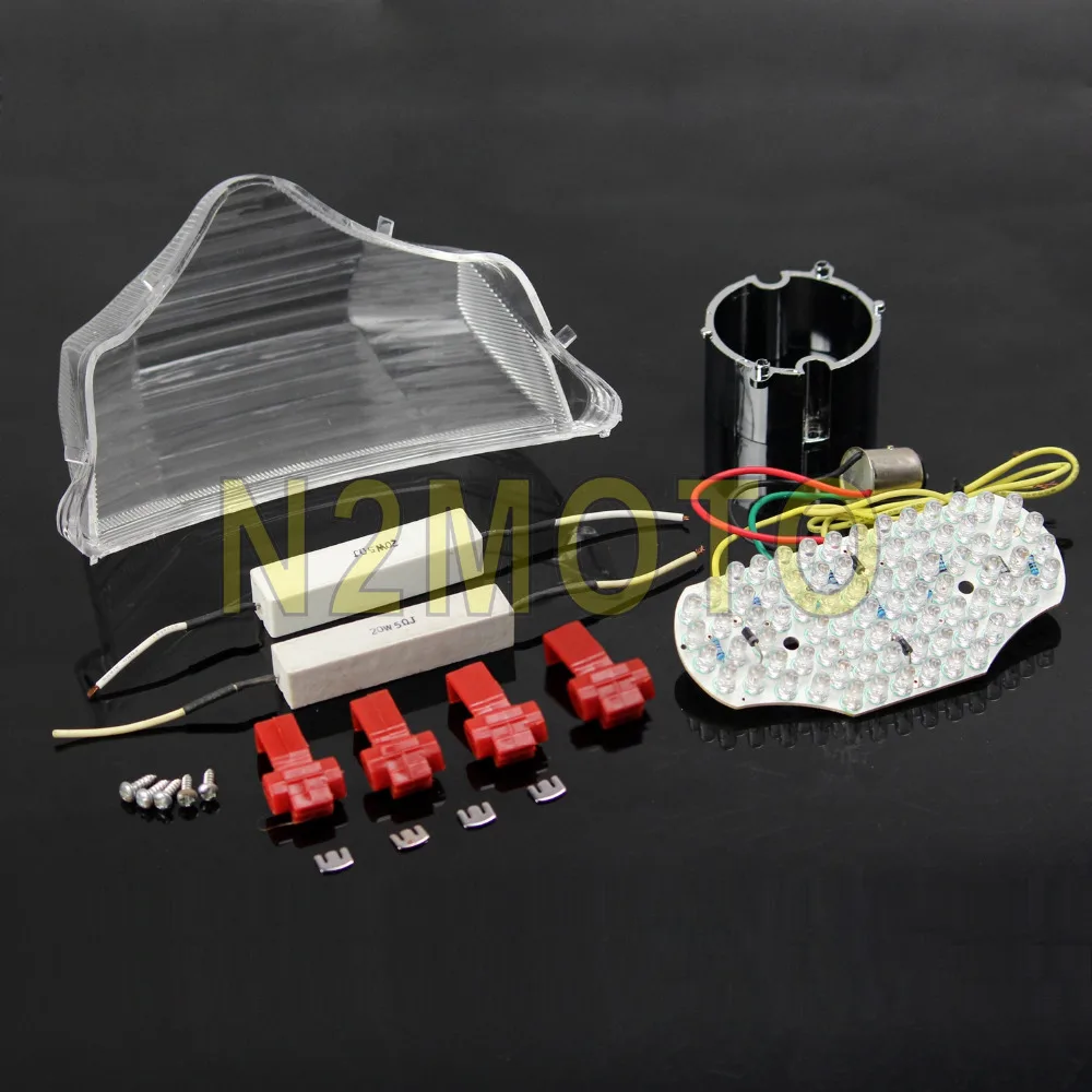 Встроенный прозрачный светодиодный задний фонарь поворотники лампа для Yamaha FZ6