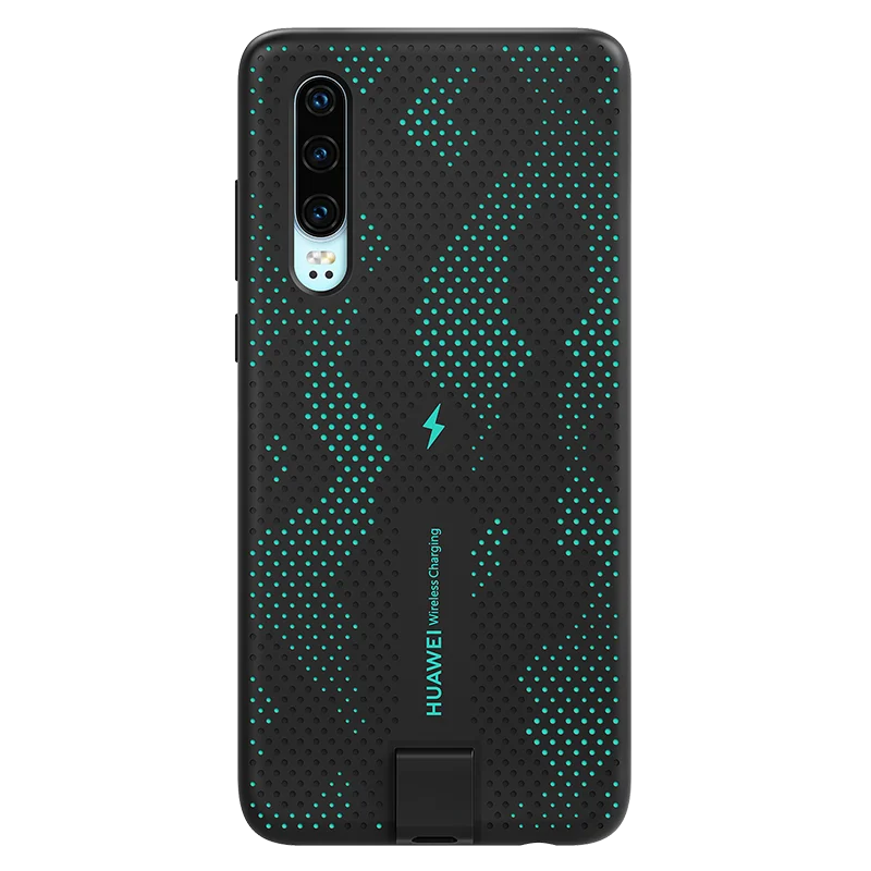 Huawei P30 беспроводной зарядный чехол 10 Вт беспроводной Быстрый зарядный чехол s huawei P30 встроенный магнитный автомобильный держатель полный задний Чехол Для Телефона - Цвет: Sparkle Blue