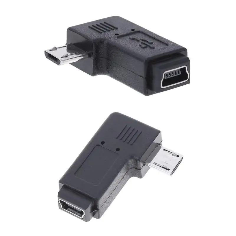 Мини USB адаптер 90 градусов под прямым углом L образный штекер к Micro передачи данных