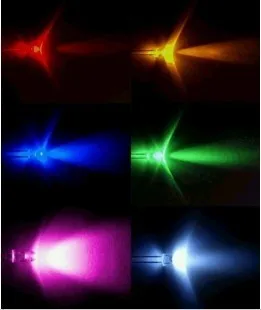 

120PCS,6 value UltraBright R,G,B,W,Y,P,LEDs,3mm +Free Resistors Free Shipping 3mm light-emitting diode