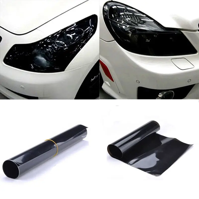 

Car tail light wrap Sticker black matte Headlight Lamp Film Tint Vinyl Film Sticker Sheet Car Accessories back headlights film