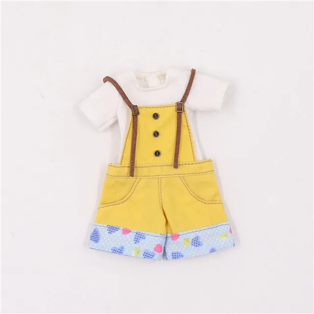 a set Blyth кукла ледяной шарнир тело licca боди комбинезон короткие брюки рубашка, только костюм без куклы без обуви - Цвет: a set