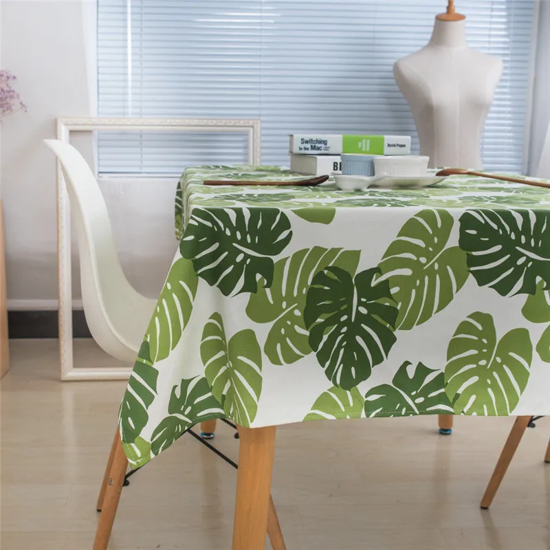 Monstera Deliciosa листья хлопок скатерти прямоугольник печатных стол защита от пыли
