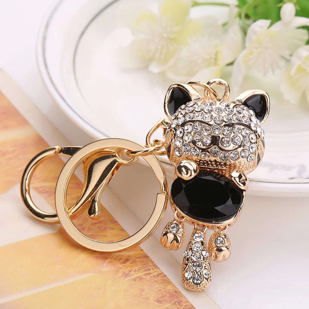7 стилей Lucky Smile Cat брелок хрустальные брелоки кошелек сумка автомобильные брелки Модный Ювелирный брелок для ключей