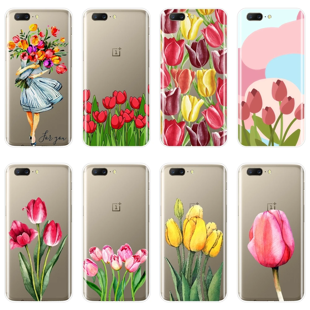 Мягкий чехол для телефона OnePlus 6 6T 5T 3T силиконовый красивый красный цветок девочка