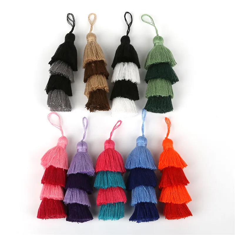 1 шт. 4-слойный шнурок с бахромой высота около 8 см 2 | Дом и сад