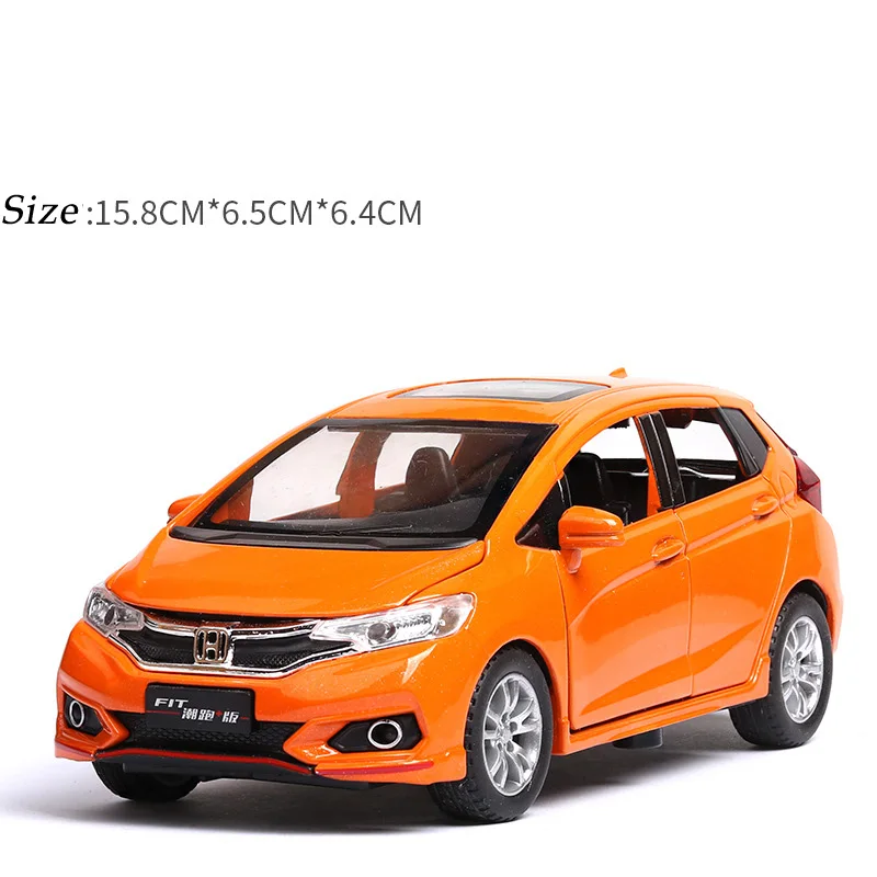 Фото HondaFit, коллекционная игрушка из сплава под давлением в масштабе 1/32, подарок для детей №4