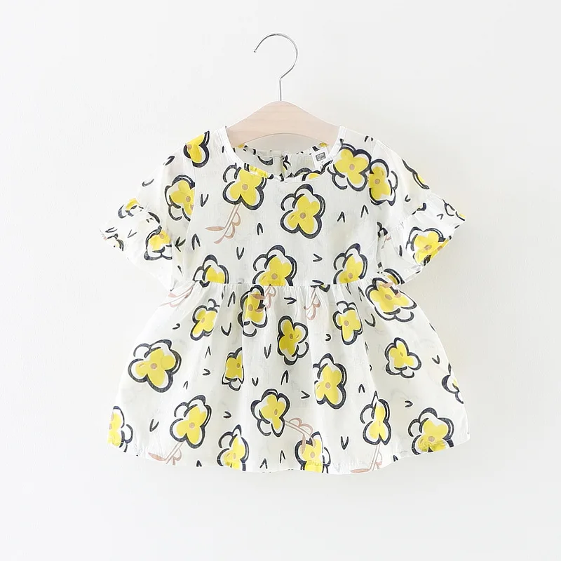 GEMTOT Summer 2018 Baby Girls Clothing Dresses Children's Wear Kids Print Dress Abstract Flower Wholesale Princess k1 | Детская