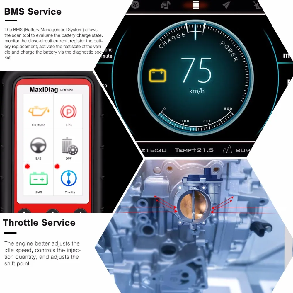 Autel MaxiDiag MD808 Pro все системы OBD2 автоматический сканер диагностический инструмент OBD 2 Автомобильный диагностический сканер Eobd Automotivo Автомобильный сканер